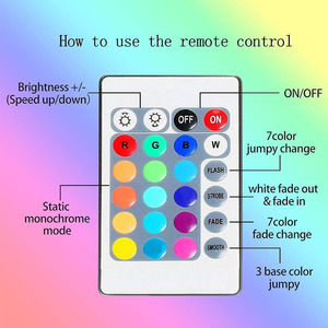 <span class=keywords><strong>5V</strong></span> 5050 RGB <span class=keywords><strong>LED</strong></span> thông minh dải ánh sáng Dimmable TV nền môi trường xung quanh đèn nền 24-Key điều khiển từ xa pin-powered dải ánh sáng - Product Image 3