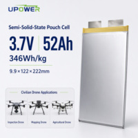 Batterie lithium-ion semi-solide ULi 3.7V 52Ah 346Wh/kg pour drone UAV, haute densité énergétique, OEM