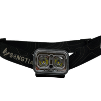 Lampe frontale Songtian, légère, mini, rechargeable, LED, avec capteur, pour le camping, la randonnée, le travail, la pêche, la course à pied