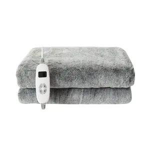 new style soft fur electric heating blanket sherpa fleece electric heating throw electric over blanket with new controller