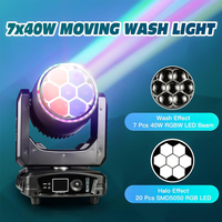 Luz Móvil LED Zoom Wash 7x40W RGBW 4 en 1 DMX512 para Escenarios, DJ, Clubes, Conciertos, Eventos y Teatro