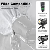 Parapluie réflecteur parabolique profond Godox UB-130W 51,2 pouces (130 cm) en acier inoxydable avec intérieur blanc pour studio photo/vidéo