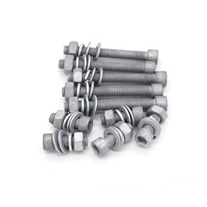 Pernos hexagonales de alta resistencia galvanizados en caliente Grado 8.8 10.9 12.9 con tuercas para aplicaciones fotovoltaicas - Product Image 1