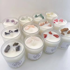 Candela <span class=keywords><strong>di</strong></span> cristallo <span class=keywords><strong>di</strong></span> lusso profumata <span class=keywords><strong>di</strong></span> soia naturale fatta a mano con gemma - Product Image 1