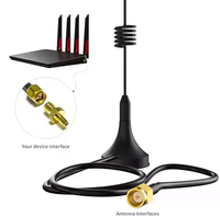 Antena magnética MIMO de doble banda omnidireccional, ventosa de Base montada en bucle de largo alcance para exteriores LTE GSM 5G 4G para comunicación