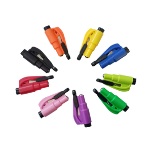 Marteau de sécurité en plastique Portable outil d'évacuation d'urgence brise-vitre multifonction avec coupe-ceinture de sécurité brise-verre de voiture - Product Image 4