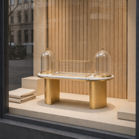 Présentoir à bijoux en forme de dôme personnalisé, cloche en verre avec éclairage LED pour magasin de détail, boutique, distributeur en gros