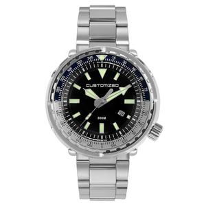 Montre de plongée pour homme en boîtier en étain, automatique, saphir, super lumineuse, résistante à l'eau 300 m, montre-bracelet à quartz solaire - Product Image 1