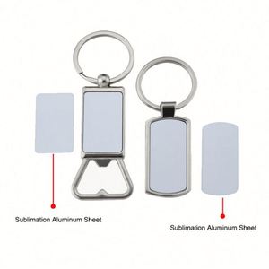 Llavero Abridor de Botellas de Metal Grabado con Láser Personalizado JW898, Impresión a Doble Cara, LOGO en Blanco, Llavero para Sublimación por Transferencia de Calor - Product Image 2