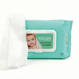 高品质有机婴儿湿巾，定制尺寸，柔软舒适，适合皮肤护理和清洁 - Product Image 2