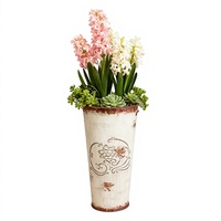 Prix usine nouvel artisanat personnalisé Unique de haute qualité Ss extérieur boîte en métal outil Pot de fleur personnalisé à peindre jardinage Pot de fleur