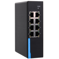 Switch ethernet, réseau gigabit PoE industriel, 8 ports, 10/100/1000M