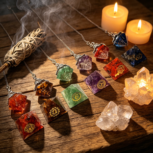 Set di Alta Qualità con Piramide Orgonica a 7 Chakra <span class=keywords><strong>e</strong></span> Pendolo, Kit di Divinazione in Resina <span class=keywords><strong>e</strong></span> Cristallo per <span class=keywords><strong>Guarigione</strong></span> Spirituale <span class=keywords><strong>e</strong></span> <span class=keywords><strong>Meditazione</strong></span> - Product Image 5