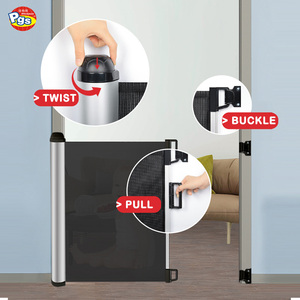 Barrière de sécurité rétractable en maille <span class=keywords><strong>plastique</strong></span> Prodigy SG009 - Barrière réglable anti-chute pour chiens, chats et petits animaux - Product Image 5