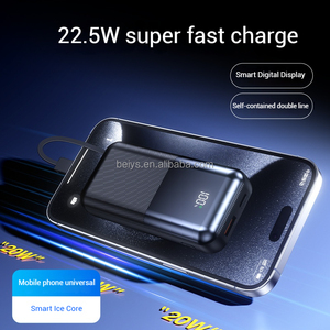 Logo personnalisé Charge <span class=keywords><strong>rapide</strong></span> Portable PD 22.5W Power Bank 10000mAh Charge <span class=keywords><strong>rapide</strong></span> bidirectionnelle Construit en 2 câbles de charge <span class=keywords><strong>rapide</strong></span> - Product Image 5