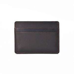 Minimalist Crazy Horse Leather Modern Men's Casual Cowhide Wallet Card Holder Top Layer Genuine Leather Durable Welcome <b>Gifts</b> - Product Image 3