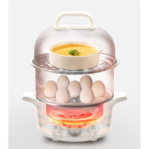 Midea <b>Electric</b> Food <b>Steamer</b> ZDE16T72 400W 2-Layer Stainless Steel With Timer For Household Use - Product Image 2