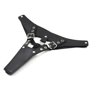 Di alta Qualità In Pelle A Doppia Giocattoli Del Sesso Per Gay Breve Strap-On Harness Dildo Per Le Donne Degli Uomini di Cuoio Strapon 3 dildo Underpant - Product Image 4