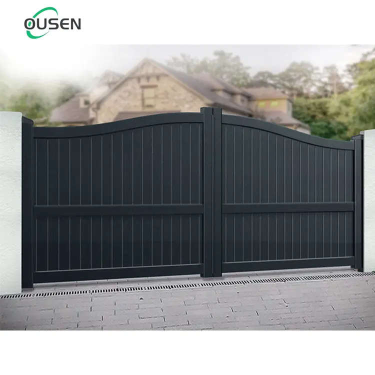 high quality automatic manual motor electric aluminum sliding gates swing modern for houses