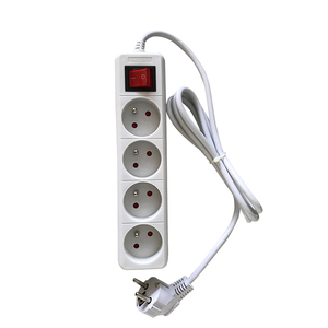 HAOYONG NF/CE Prise d'extension française Prise de courant Prise multiple Carte d'extension Protecteur de surtension Multiprise - Product Image 2