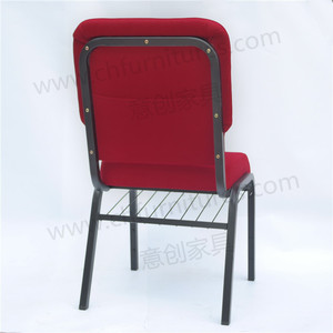 Hiện đại sang trọng chất lượng cao Red vải tiệc ghế cho Nhà thờ hoặc nhà hát sử dụng - Product Image 5