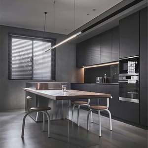 Muebles de Cocina Modernos en Forma de L, Personalizados, de Madera Lacada con Encimera de Mármol y Accesorios de Bisagras para Casa o Villa - Product Image 3