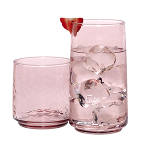 Verre à boire artisanal multicolore, vaisselle contemporaine pour l'eau, les jus, les cocktails, les boissons, la maison, la salle à manger, le restaurant, le bar - Product Image 1