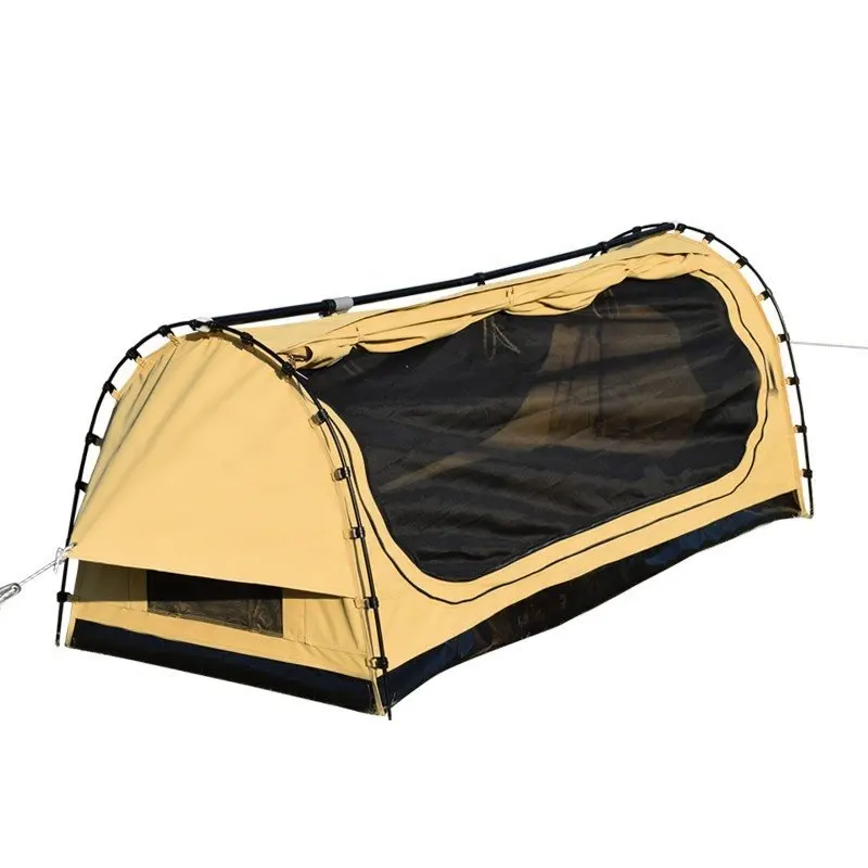 Portable Swag Tent Ripstop Canvas Fabric 4x4 Offroad Camping Hiking Waterproof 2 Person Aluminium Pole 11mm