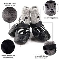 Chaussettes personnalisées antidérapantes pour chien avec sangle réglable et semelle en caoutchouc