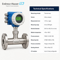 Endress+Hauser 6F3B Thermal Mass Flowmeter Inline Pipe Type DN15-DN100
