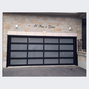Section <span class=keywords><strong>de</strong></span> <span class=keywords><strong>porte</strong></span> <span class=keywords><strong>de</strong></span> <span class=keywords><strong>garage</strong></span> automatique étanche en alliage d'aluminium et acier avec <span class=keywords><strong>poignée</strong></span> à ressort en verre métallique fini pour usage domestique - Product Image 1