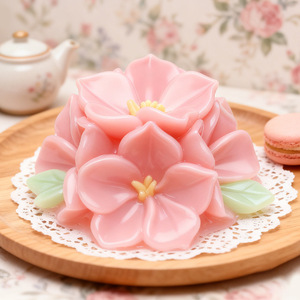 Moule en silicone pour bougie en forme de fleur, gâteau <span class=keywords><strong>mousse</strong></span>, résistant aux hautes températures, de qualité alimentaire, parfumé, blanc, écologique, pour la décoration DIY - Product Image 3