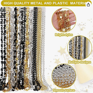 Kalung Bintang Bertumpuk Multi-lapis Hadiah Perayaan Perhiasan Pesta Champagne untuk Hadiah Kejutan Ulang Tahun dan Peringatan - Product Image 3