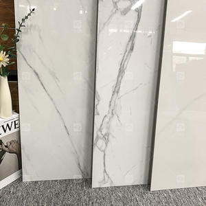 بلاط سيراميك كالاكاتا أبيض لامع مزجج 60x120 للأرضيات، بلاط بورسلين رخامي أبيض قياسي - Product Image 6