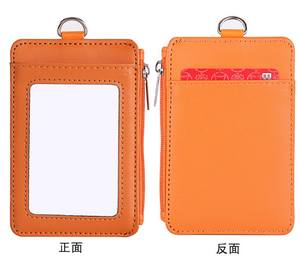 Tarjetero de cuero personalizable con cremallera, soporte para tarjetas de crédito - Product Image 5