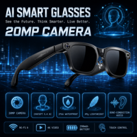 Lunettes Intelligentes IA avec Caméra 20MP, Anti-tremblement 6 Axes, Traduction IA, Transfert Wifi6, Type-C W660