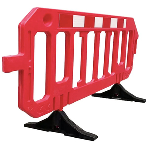 Barriera Retrattile in Plastica per Sicurezza Stradale Esterna, Lunghezza 200CM, Rossa, in Polietilene, Riempibile con Acqua, Leggera e Portatile - Product Image 2