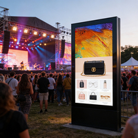 Kiosque publicitaire numérique extérieur YSYUN, étanche IP65, 3500 nits, résolution 4K, garantie 1 an pour la restauration rapide
