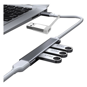 Accesorios para PC USB <span class=keywords><strong>HUB</strong></span> USB3.0 Tipo C a 4 puertos Adaptador USB para estación de acoplamiento de computadora portátil OTG USB C Splitter para Huawei <span class=keywords><strong>Xiaomi</strong></span> - Product Image 5