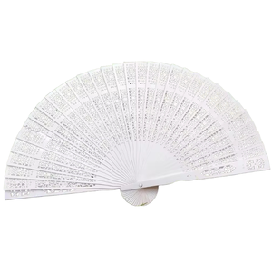 Marketing empresarial promocional con logotipo de serigrafía en cartón y grabado láser en ventilador plegable con marco de bambú - Product Image 5