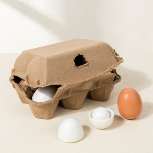 Bébé En Bois Simulation <span class=keywords><strong>Oeuf</strong></span> Canard <span class=keywords><strong>Oeuf</strong></span> Groupe 6 Oeufs En Boîte Enfants Jouant Maison Jouets Cognitifs - Product Image 3