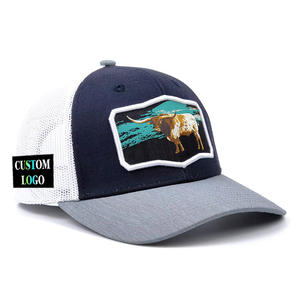 Tùy Chỉnh Động Vật Vá Biểu Tượng 6 Bảng Điều Chỉnh Ngoài Trời Lưới Trở Lại Mũ Thể Thao Gorras Cao Bồi <span class=keywords><strong>Bob</strong></span> <span class=keywords><strong>Trucker</strong></span> Hat Trại Câu Cá Casquette Mũ Bóng Chày - Product Image 3