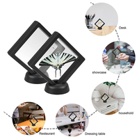 Boîte de présentation de bijoux transparente 7*7 en gros, cadre flottant 3D, boîte de suspension en film PE pour organisateur de pierres précieuses, pièces de monnaie et breloques