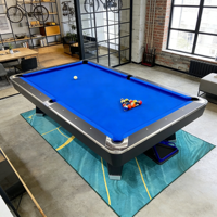 Table de billard professionnelle à 3 coussins en bois massif JuLai JL-13 fabriquée en Chine, avec retour de balles, logo personnalisable, poches en cuir véritable