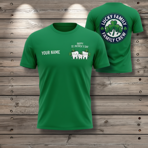 Maglietta Personalizzata per Dentisti e Igiene Orale a Tema San Patrizio - Regalo per Dentisti e Igieneisti - Product Image 3