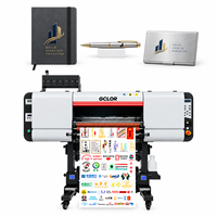 Imprimante UV DTF GCLOR GC-70AB, machine d'impression d'autocollants en film cristal AB, imprimante d'étiquettes en cristal UV 650 mm avec laminateur