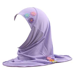 <span class=keywords><strong>2</strong></span> bis 7 Jahre 13 Farben Benutzer definierte malaysische muslimische Blumen Chiffon Kinder Hijab Kinder Mädchen - Product Image 6