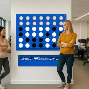 Gioco Gigante Connect 4 da Parete <span class=keywords><strong>in</strong></span> Metallo, Gioco Verticale 4 <span class=keywords><strong>in</strong></span> Fila per Adulti e Bambini, Decorazione da Parete per <span class=keywords><strong>Sala</strong></span> <span class=keywords><strong>Giochi</strong></span>, Soggiorno, <span class=keywords><strong>Casa</strong></span> - Product Image 2
