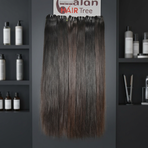 Cabello Indio Virgen Barato Sin Procesar, Sin Químicos, Remy Liso, Paquete de 100g, Cabello Humano Negro para Mujer, Venta al Por Mayor - Product Image 1