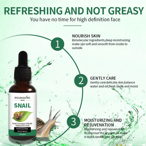 Sérum de soins pour le visage, produit cosmétique Anti-rides, hydratant, adoucissant, raffermissant, éclaircissant, sérum d'escargot, vente <span class=keywords><strong>en</strong></span> gros, ml - Product Image 3
